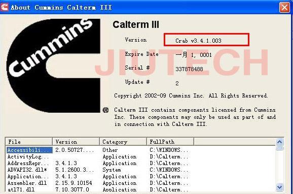 Η πλήρης καθορισμένη Cummins Insite Inline5 + lap-top + Calterm για τον ανιχνευτή εκσκαφέων