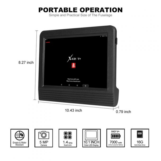 Χ-431 X431 V+ 10,1 αρχική σφαιρική έναρξη Χ-431 X431 V+ ταμπλέτα Bluetoot έκδοσης ταμπλετών 100% οθόνης ίντσας οθόνης 10,1 ίντσας