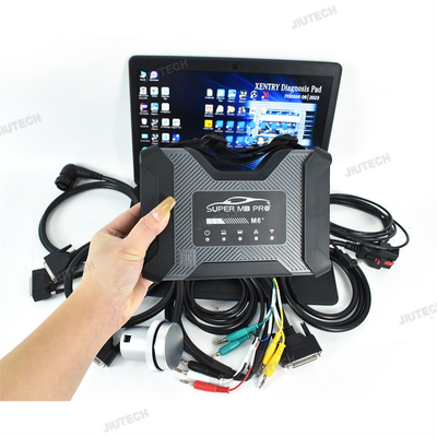 SUPER MB PRO M6 Star Diagnosis for Benz with Multiplexer Lan Cable+OBD2 16pin Main Test Cable+ laptop Car Truck
