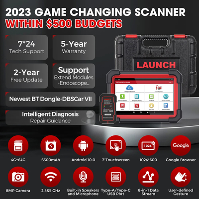 2024 New- LAUNCH X431 CRP919E BT Car Diagnostic Tools CANFD/DOIP OBD2 Scanner All System Active Test 31+ Reset