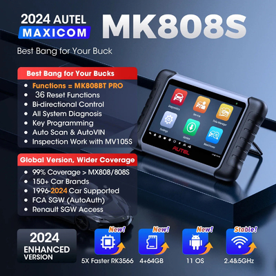 Diagnostic Tools Autel MK808S Car Diagnosis Bi-Directional Control Automotive Scanner IMMO Key Coding PK MX808S MK808BT