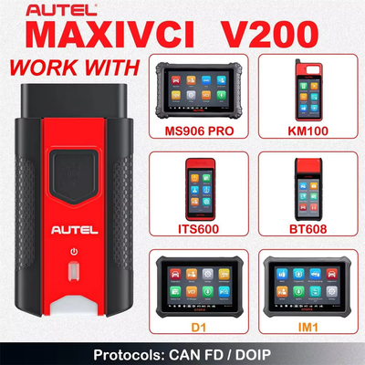 Autel MaxiVCI V200 VCI Compatible Bluetooth Interface Used With Tablets MS906 PRO MS906Pro-TS ITS600K KM100 BT609 BT608