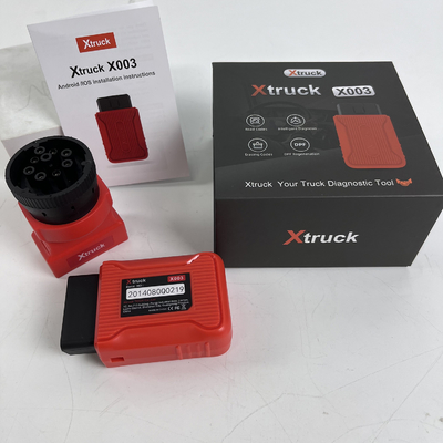 Xtruck X003 with 9 pin cummins adapter obd adapter heavy duty diagnostic scanner tools