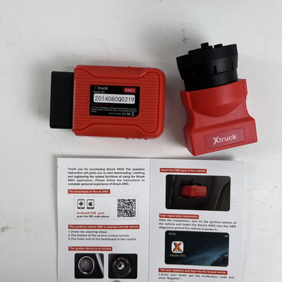 Xtruck X003 with 9 pin cummins adapter obd adapter heavy duty diagnostic scanner tools