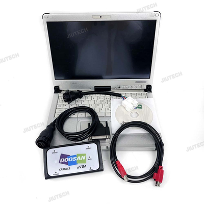 For Doosan uVIM Diagnostic Tool Excavator Forklift Engine fault Scanner detection Interface DDT CARNICS and CF C2 laptop