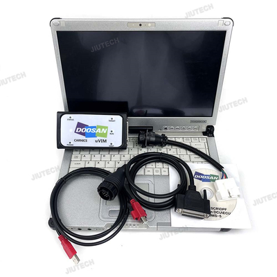 For Doosan uVIM Diagnostic Tool Excavator Forklift Engine fault Scanner detection Interface DDT CARNICS and CF C2 laptop