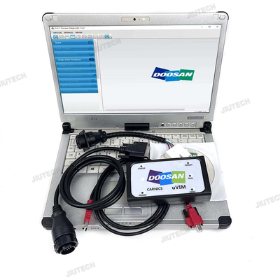 For Doosan uVIM Diagnostic Tool Excavator Forklift Engine fault Scanner detection Interface DDT CARNICS and CF C2 laptop