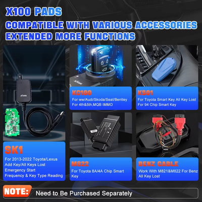 TOOL X100 PADS IMMO Key Programming Tools All Key Lost OBD2 All System Diagnostic Scaner Upgraded of X100 PAD X100PAD2 EEPROM