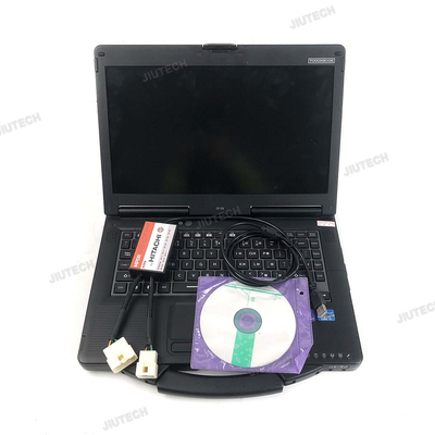 For Dr.ZX Diagnostic USB 4Pin Cable And 6Pin Cont Connectors For Hitachi Diagnostic Scanner Excavator Diagnosis Tool+CF53 Laptop