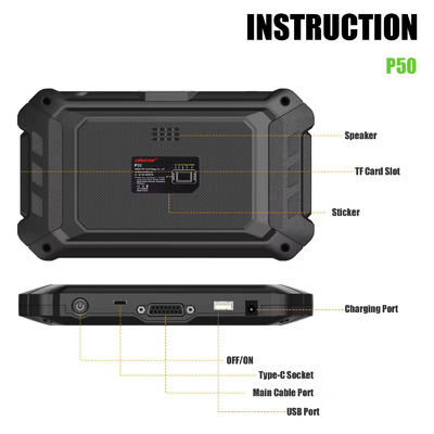 OBDSTAR P50 Airbag Reset+PINCODE Intelligent Airbag Reset Equipment Covers 91 Brands and Over 12200+ECU Part No.with P004