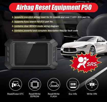 OBDSTAR P50 Airbag Reset+PINCODE Intelligent Airbag Reset Equipment Covers 91 Brands and Over 12200+ECU Part No.with P004