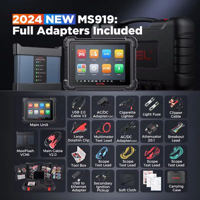 2025 Autel Maxisys MS919 Diagnostic Scanner 5-in-1 VCMI, ECU Programming & Coding, Topology Module Mapping, Same as MS Ultra Upgraded of MS909