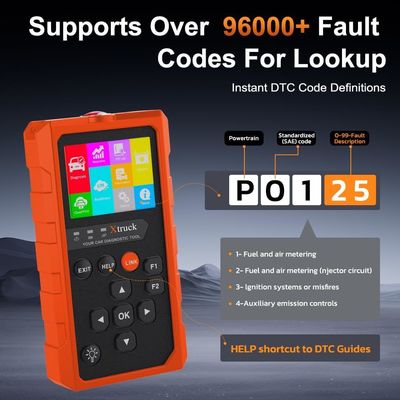 Xtruck 819 Handheld Automotive OBDII Diagnostic Scanner VIN Reading and Battery Status Monitoring Tool for Post-2000 Vehicles