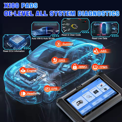 XTOOL X100 PADS Car Key Programmer Key Generator Read Pin Code All System Diagnostic Scanners Automotive Scanner With CANFD DOIP