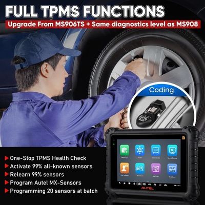 2025 Autel MaxiSYS MS906 Pro TS (MS906 Pro-TS) OE-Level Full Systems Diagnostic and TPMS Relearn Tool with Complete TPMS Sensor Programming