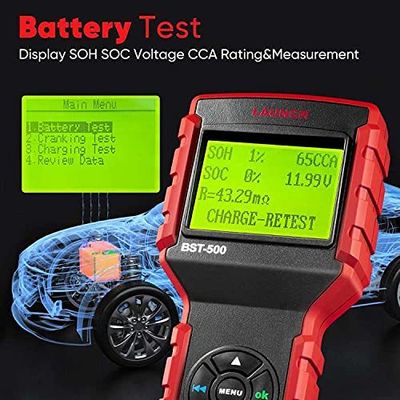 LAUNCH BST-500 | 6V/12V/24V Battery & Charging System Analyzer | 100-2000 CCA Load Tester