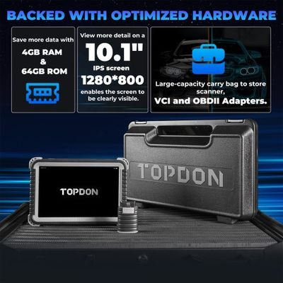 TOPDON Phoenix Plus Integrated Bi-Directional Diagnostic Tool Topology Mapping, ECU Coding (incl. VAG), 41+ Maintenance Services