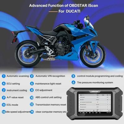 OBDSTAR iScan for DUCATI Motorcycle Diagnostic Tool Support IMMO Programming/ Diagnose / Odometer