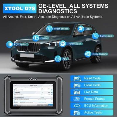 XTOOL D7S Diagnostic Tool Support DoIP & CAN FD, ECU Coding Bidirectional Scanner Key Programming, OE Full Diagnosis