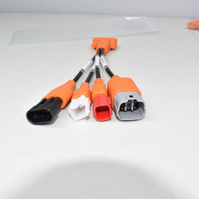 4 IN 1 Motorcycle Diagnostic Connector Cable for SYM-3P KYMCO-3P PGO-6P HARTFORD-6P with Master Jumper for K-LINE L-LINE CAN Bus Protocol