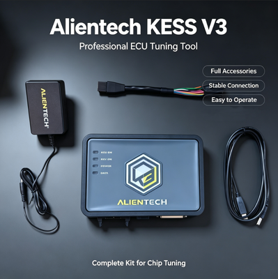 Προγραμματιστής ECU Alientech KESS V3 με 10 φορές ταχύτερη μεταφορά δεδομένων, 9-γλωσσική διεπαφή και σύνθετο περίβλημα από ίνες γυαλιού