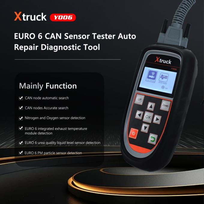 Xtruck Y006 EURO 6 Truck Diagnostic Tool for NOx Sensor AdBlue SCR Urea Level PM Sensor Test & CAN Node Finder 2